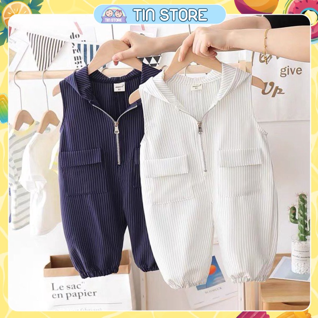 Bộ Body Trẻ Em Bộ Liền Thân Màu Trắng Xanh Chất Vải Cotton Mềm Mịn Cho Bé Trai Và Bé Gái Thời Trang Trẻ Em Tin Store