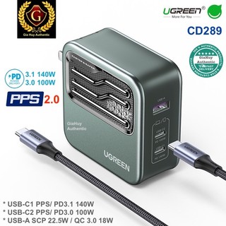 Củ sạc nhanh ugreen nexode cd289 140w pd3.1 / pps 2.0 ganfast 2c-1a