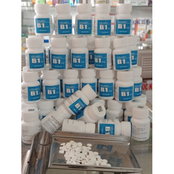 VITAMIN B1 Đại y, Đại Uy lọ 100 viên hỗ trợ cho người viêm đau dây thần kinh, giúp ăn ngon
