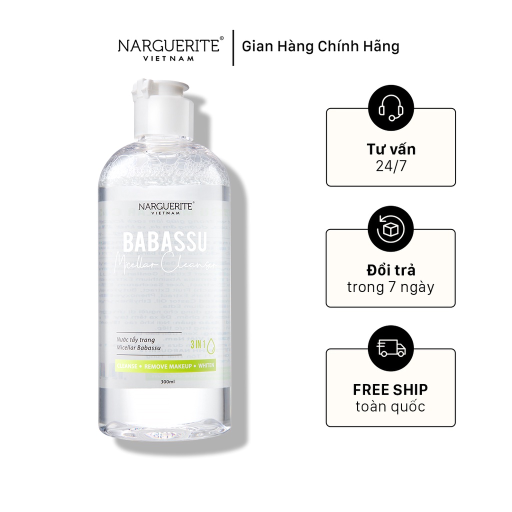 Nước tẩy trang Babassu làm sạch sâu Narguerite 300ml