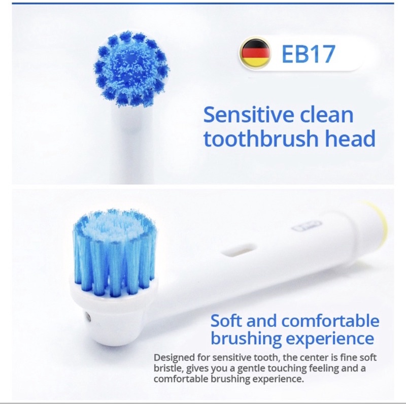 Sensitive set 2,3,4,6 đầu bàn chải Sensitive chính hãng Oral B