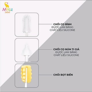 Bộ cọ rửa bình sữa điện Moaz Bébé MB047