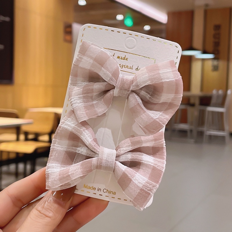 Set 2 Kẹp Tóc Nơ Xinh Xắn Dành Cho Bé Gái