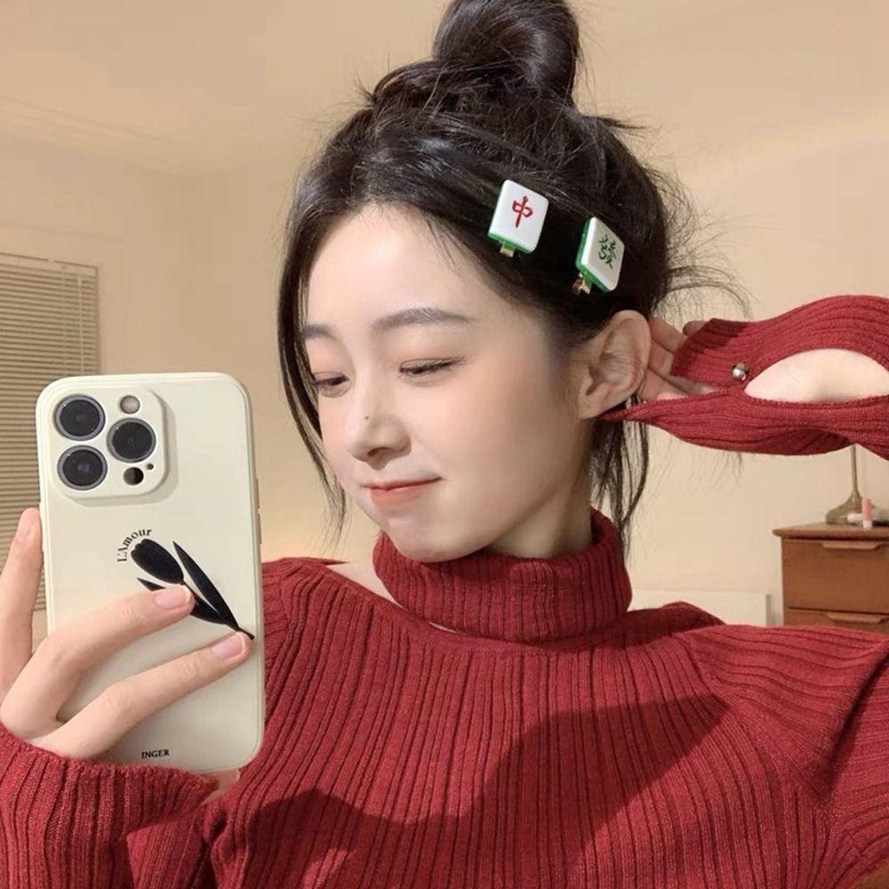 Kẹp Tóc Hình Mỏ Vịt Mini Đơn Giản Mừng Năm Mới