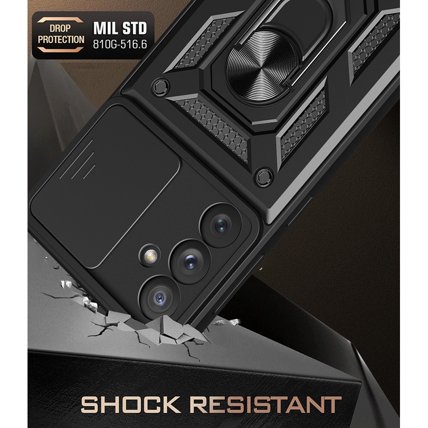 Ôp Điện Thoại Dạng Giáp Chống Sốc Có Vòng Đỡ Nam Châm Cho Samsung Galaxy A54 A34 A24 A14 A73 A53 A33 A04 A04E A04S A05 A05S 5G 4G