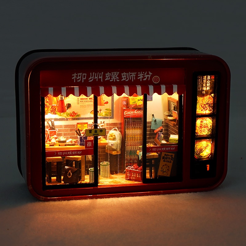 Kèm keo dán gỗ - Mô hình nhà gỗ lắp ráp búp bê Dollhouse DIY - TH21 TH22 TH23 Tivi