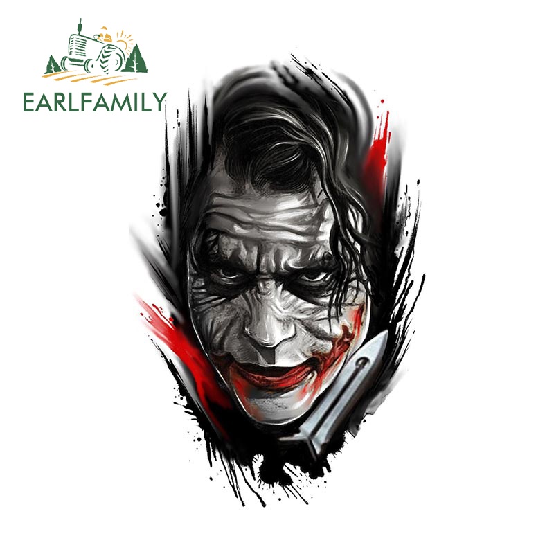 Sticker Dán Cửa Sổ Xe Hơi / Xe Máy Họa Tiết Joker DC 3D Kích Thước 13Cmx8.4Cm