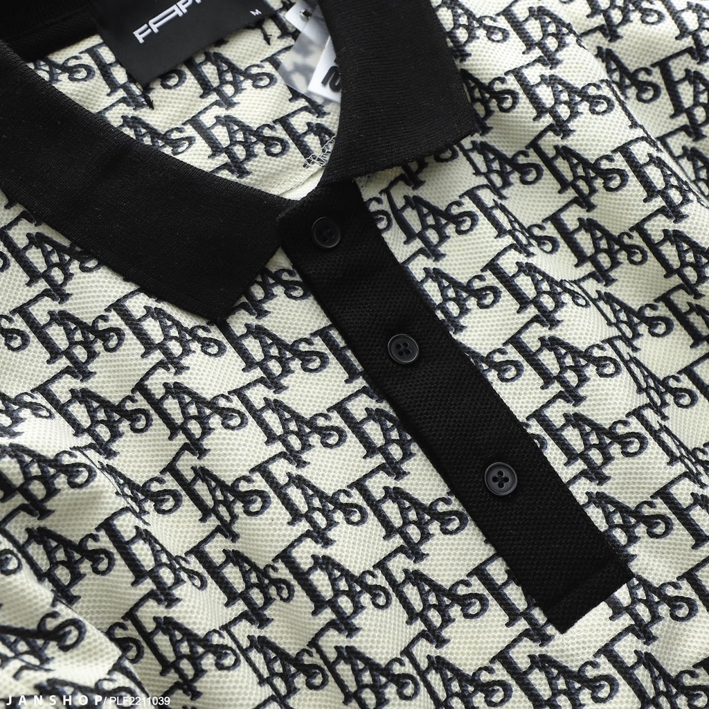 Áo Polo Nam Chất Vải Cotton Họa Tiết Monogram Kenton FAPAS