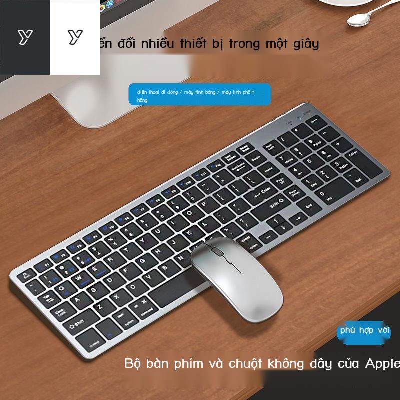 ♦Bộ bàn phím chuột không dây Bluetooth đa năng của Apple máy tính bảng có thể sạc lại Văn phòng trò chơi kinh doanh siêu