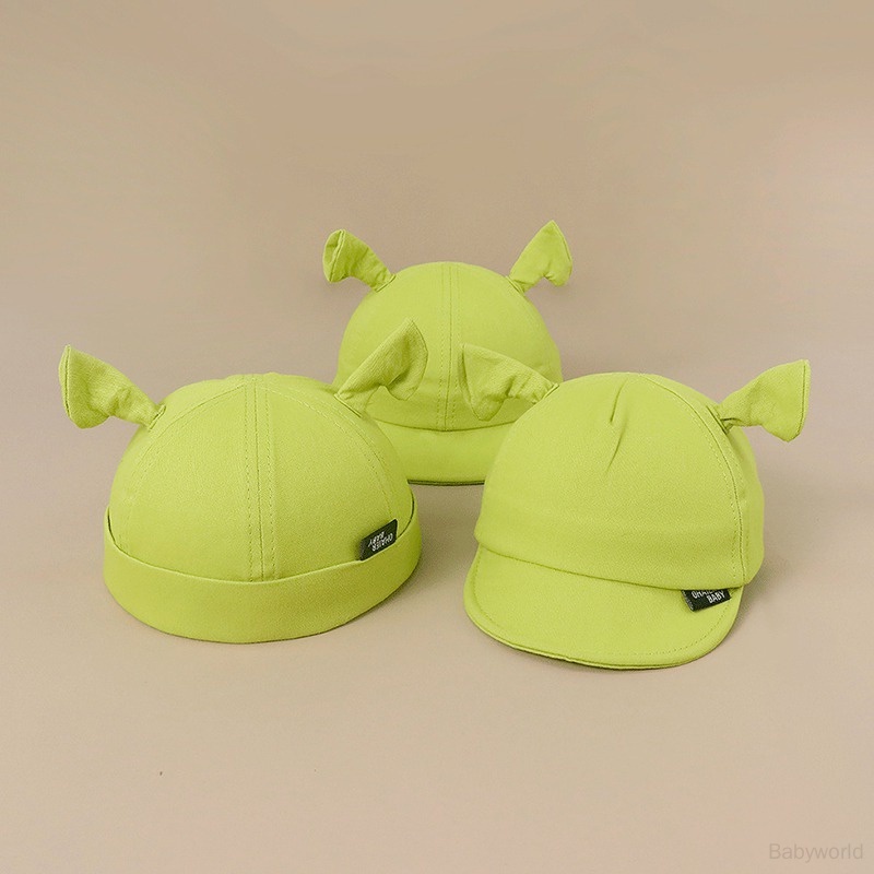 Mũ Tai Bèo Chống Nắng Màu Xanh Lá In Họa Tiết Hoạt Hình Cho Bé Trai Và Gái