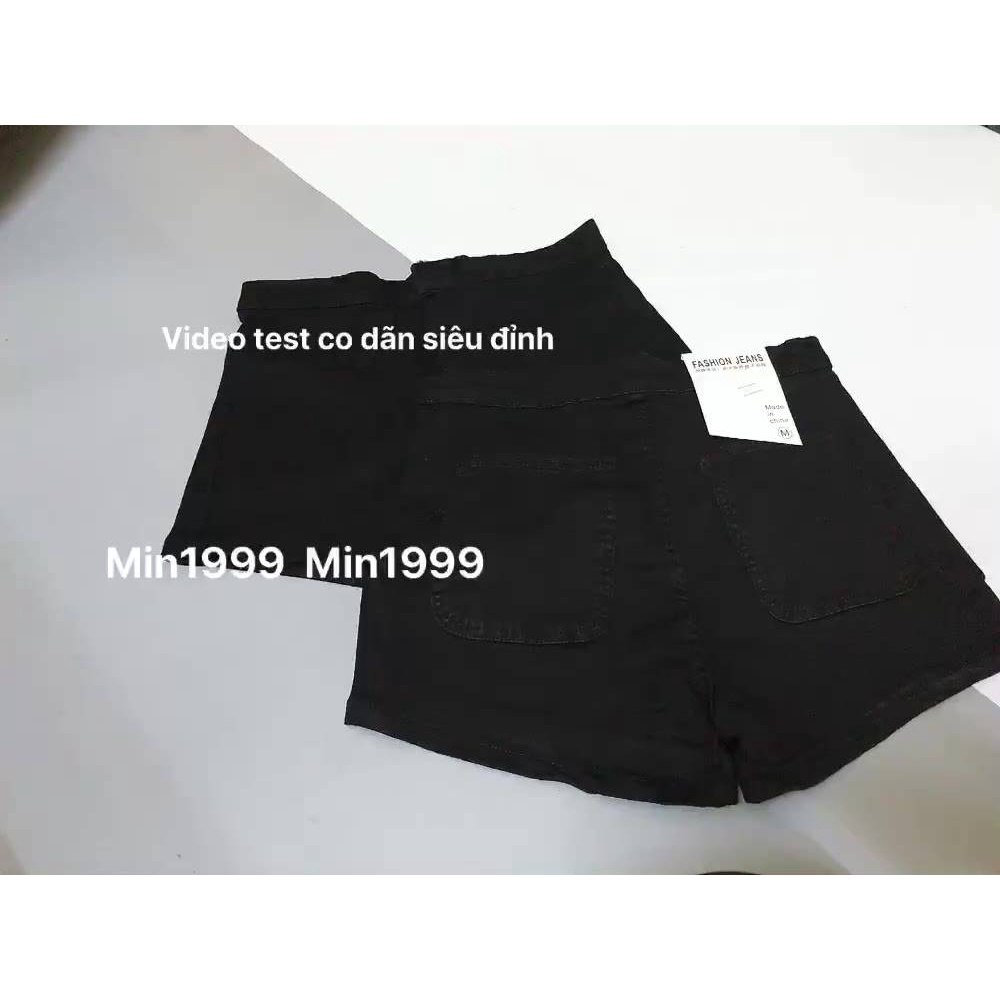 Quần sooc jeans co dãn 4 chiều , lưng cao , chất bò mềm ( Kèm video + ảnh thật )