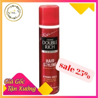 Keo xịt tóc double rich mousse tạo kiểu & giữ nếp tự nhiên 150ml -top mĩ phẩm