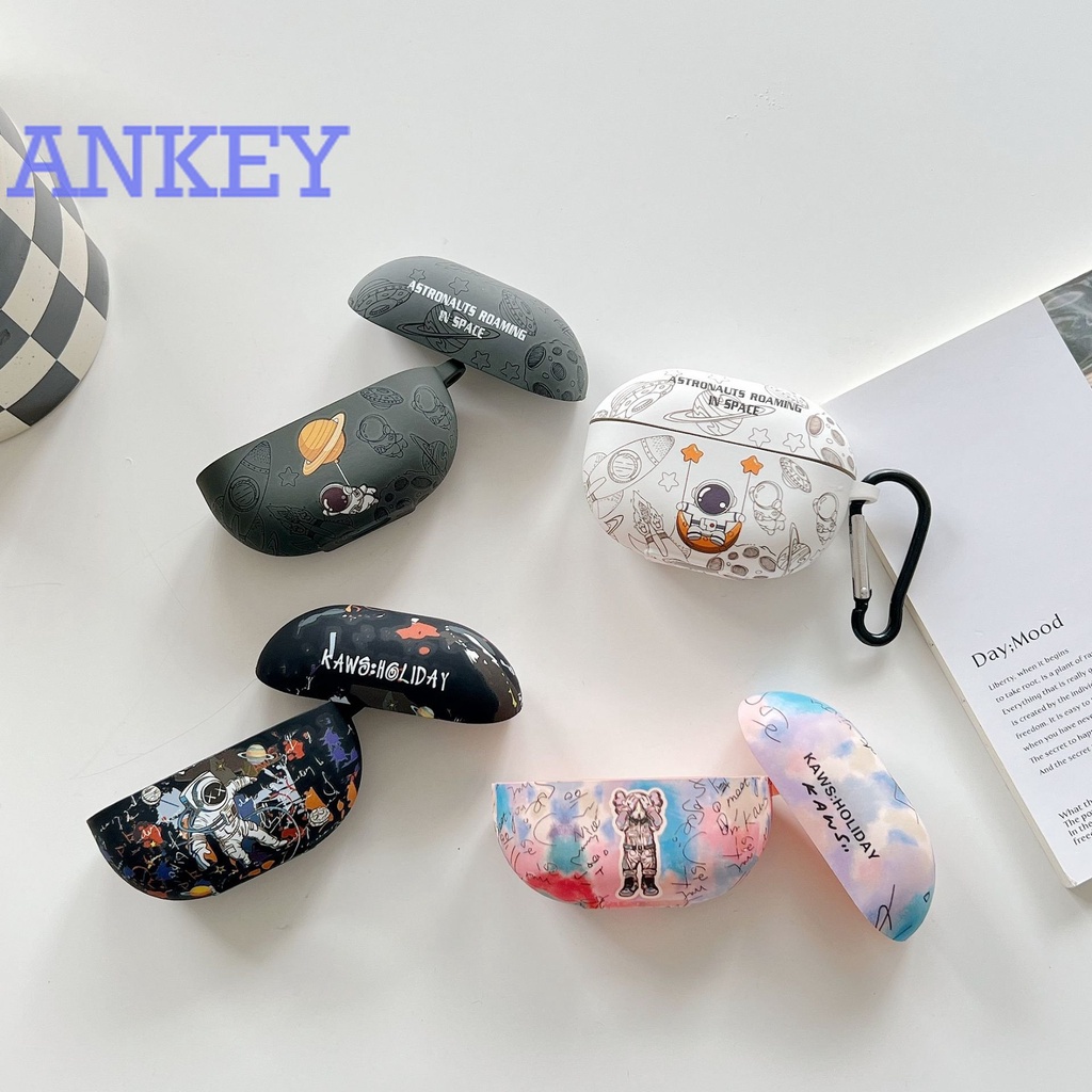 Huawei Freebuds Pro2 Case with Hook Cartoon Freebuds Pro 2 Kaws Soft Shell Bluetooth Headset Protective Case Cute Space