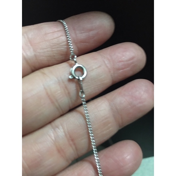 Dây chuyền phối mặt đá thủy tinh trắng si tuyển Nhật