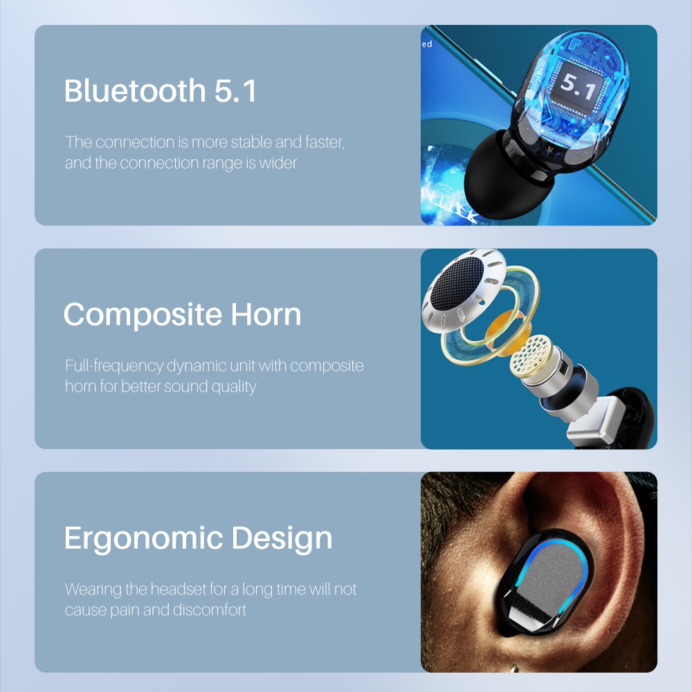 Tai Nghe Bluetooth Không Dây IPX5 TWS Chống Nước Cho Samsung Galaxy A12 A13 A22 A23 A33 A51 A52 A53 S10 S20 S21 S22