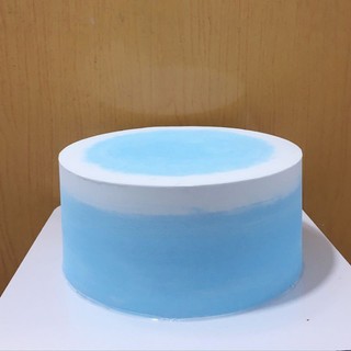 Phôi bánh sinh nhật mô hình - tự trang trí - màu xanh dương