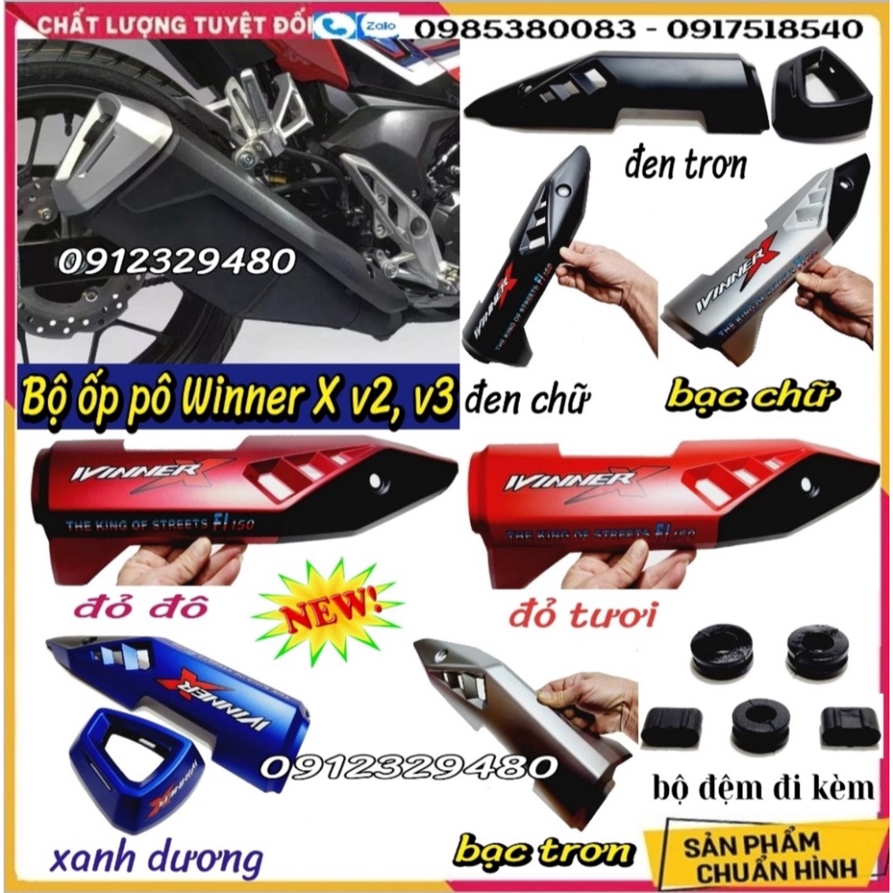 Bộ Ốp Pô Và Chụp Đuôi Pô Winner X - 𝗖𝗵𝘂̣𝗽 𝗕𝗼̂ 𝗪𝗶𝗻𝗻𝗲𝗿 𝗫 – Mẫu Mới  Malaysia Cho Winner X V2 và Winner X V3