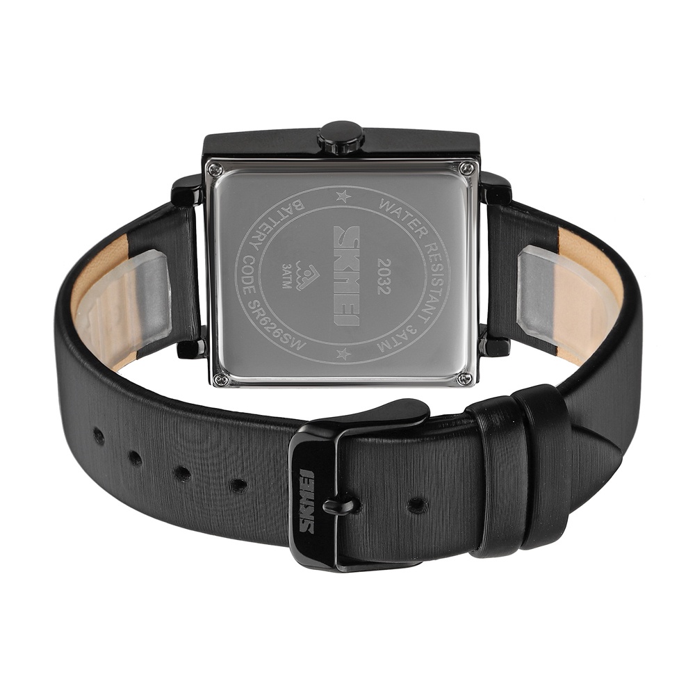 Đồng Hồ Quartz Chống Thấm Nước 30M Với Dây Đeo Da Màu Xanh Lá SKMEI 2032