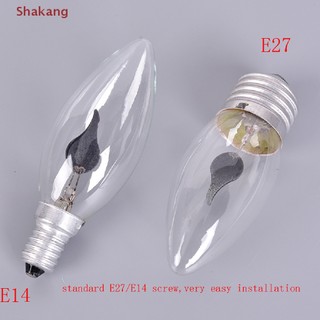 Skk E27 E14 Đèn LED Đốt Hiệu Ứng Lửa Trang Trí Ngọn Lửa Bóng Đèn SKK