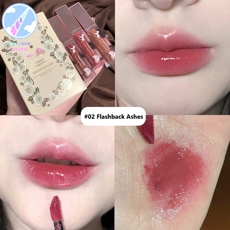 Son Kem Bóng Lì Bí Ngô CAPPUVINI Flower Wedding Carriage Series Water Lip Gloss A24