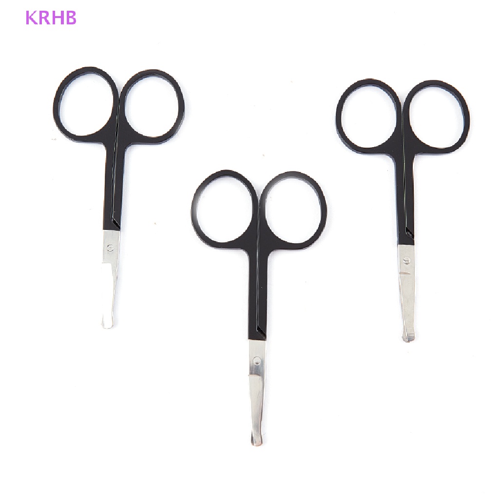 1 Dụng Cụ Tỉa Lông Mũi Và Lông Mày Đầu Tròn Bằng Thép Không Gỉ KRHB 1 Mới