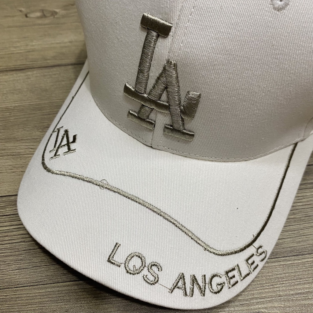 Nón kết nam nữ chữ thêu LA cách điệu siêu đẹp chất kaki đứng phom - NN15