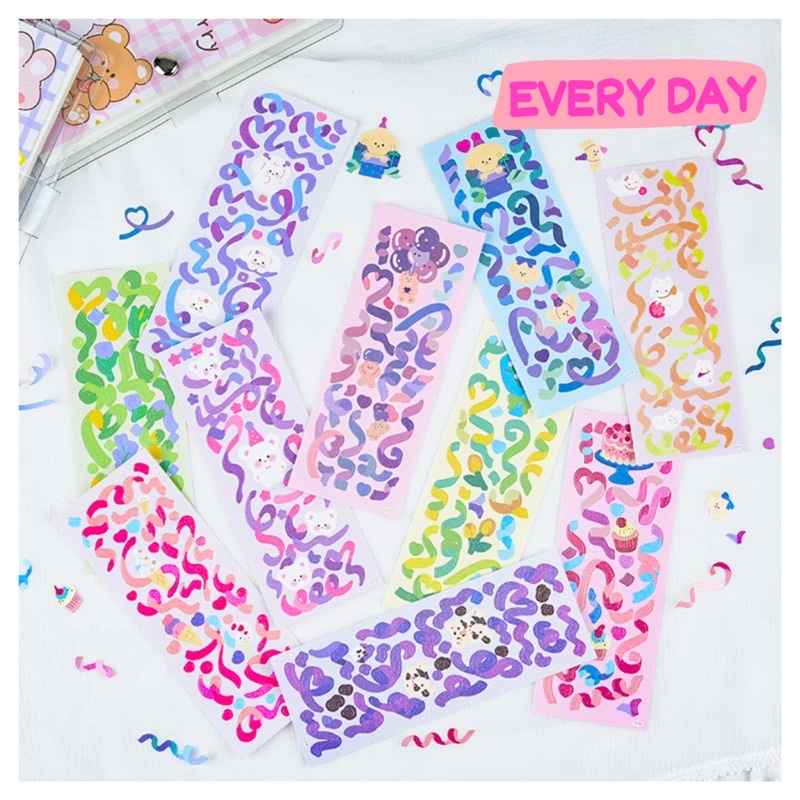 Sticker ruby băng Trang trí toploader