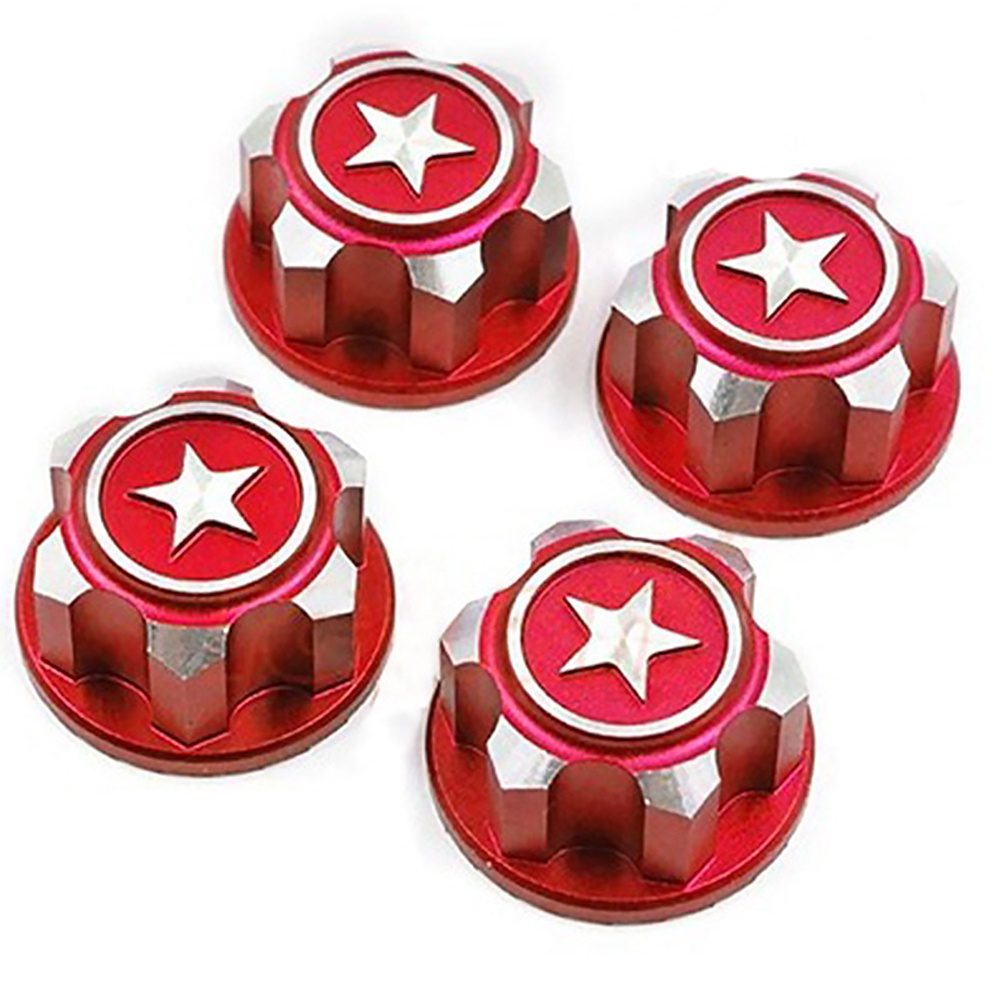 4 cái rc car aluminium 17mm hex wheel nuts chống bụi anti-skid non-slip cho 1/8 traxxas x-maxx summit e-revo arrma buggy rc truck