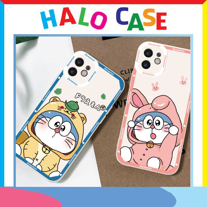 Ốp lưng iphone vuông lỗ viền camera doraemon 6/6plus/6s/6splus/7/7plus/8/8plus/x/xs/11/12/pro/max/plus/promax - Halocase