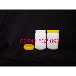 Hủ Nhựa Trắng Đục Nắp Vàng Đựng Bột 50G
