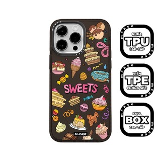 Ốp Iphone Chống Sốc MCASE SWEET SWEET001 ĐEN 11 / 12 / 13 / 14 / 15 / 16 / 17 Pro Max