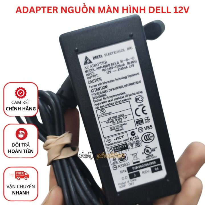 Adapter nguồn Delta 12v 3.33a 40W