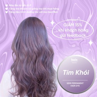 (Tặng Bodymist) Combo nhuộm tóc màu tím khói (tặng găng tay và trợ nhuộm)