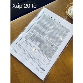 Xấp 20 tờ giấy thi TOEIC
