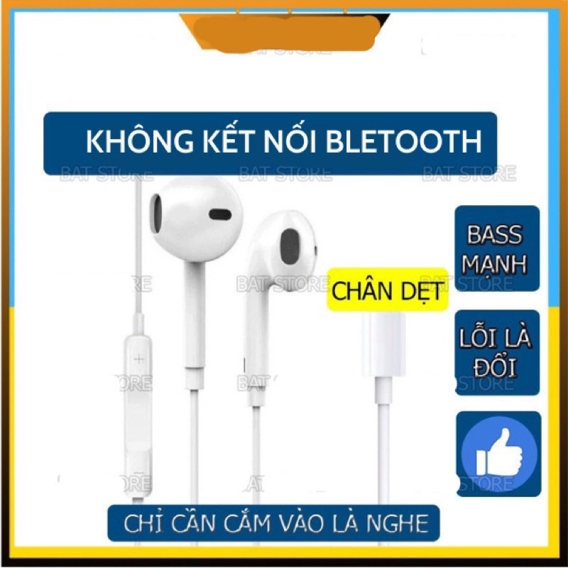 Tai nghe không kết nối bluetooth cắm nghe luôn tích hợp hầu hết mọi dòng máy có chân bảo hành dài hạn lỗi 1 đổi 1.