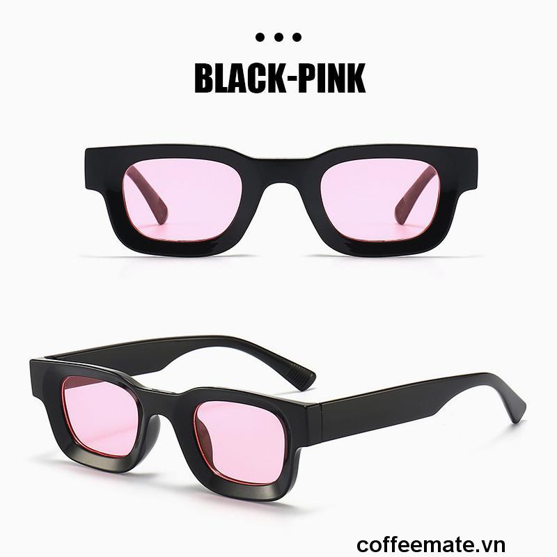 【coffeemate】⚡ Kính vuông nhỏ Kính râm phân cực phong cách Âu Mỹ Hip-hop Punk