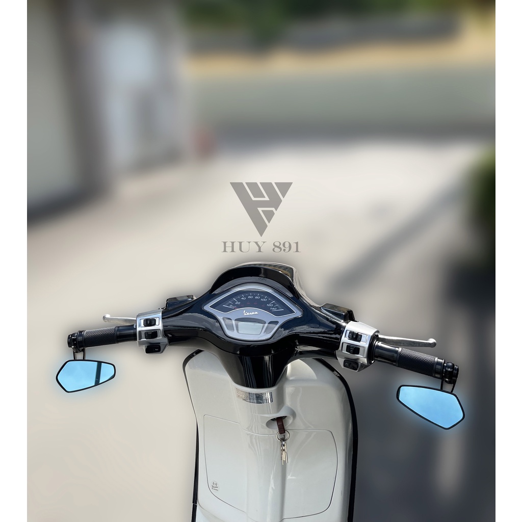 Kính gù CRG xanh dành cho xe Vespa Honda Yamaha