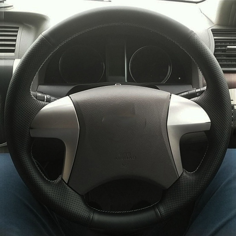 Vỏ bọc vô lăng ô tô bằng da nhân tạo màu đen cho toyota Hilux 2012 Highlander Camry Fortuner Hilux