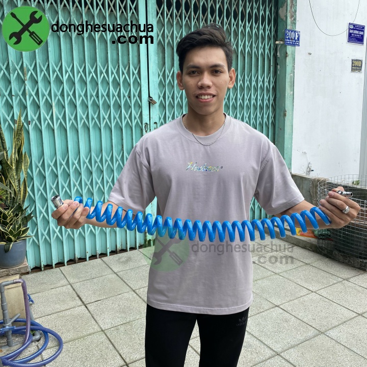 Dây hơi xoắn KALY nhựa PU đường kính ống 8x12mm có các size ( 6 - 9 -12mét)