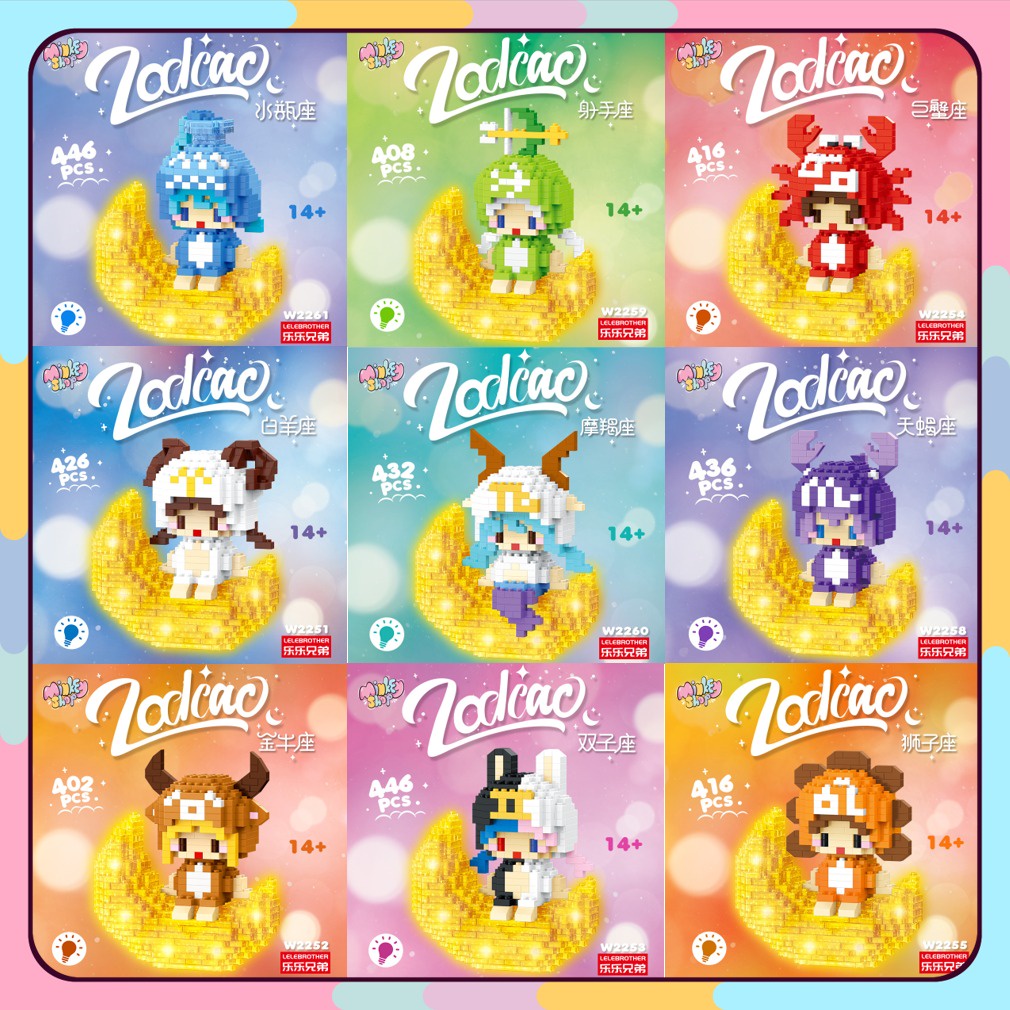 LEGO 12 Cung Hoàng Đạo Có Đèn Led Phát Sáng Siêu Kute