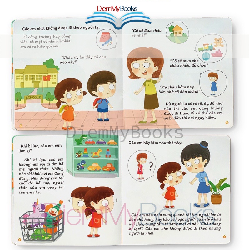 Sách- Bộ 6 Quyển Cẩm Nang An Toán Cho Bé Cần Thiết Trong Cuộc Sống Dành Cho Các Bé Từ 3-12T -Quét Mã QR Nghe Giọng Đọc