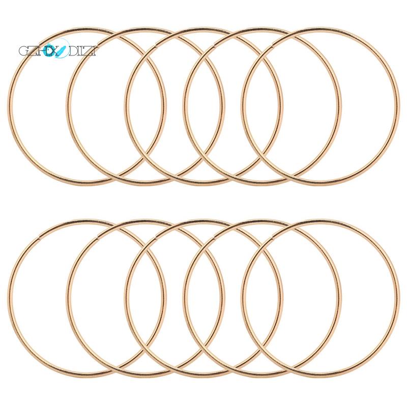 Bộ 10 Vòng Kim Loại 3 Inch Màu Vàng Kim Làm Dreamcatcher Và Đồ Thủ Công