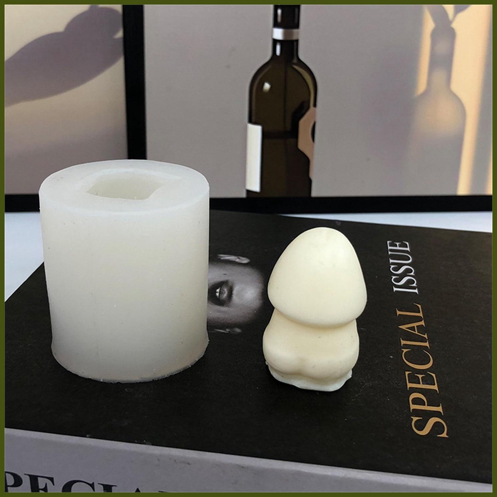 Khuôn Silicone Tạo Hình Làm Bánh Kẹo / Xà Phòng Hình Quả Dick 3D Sáng Tạo