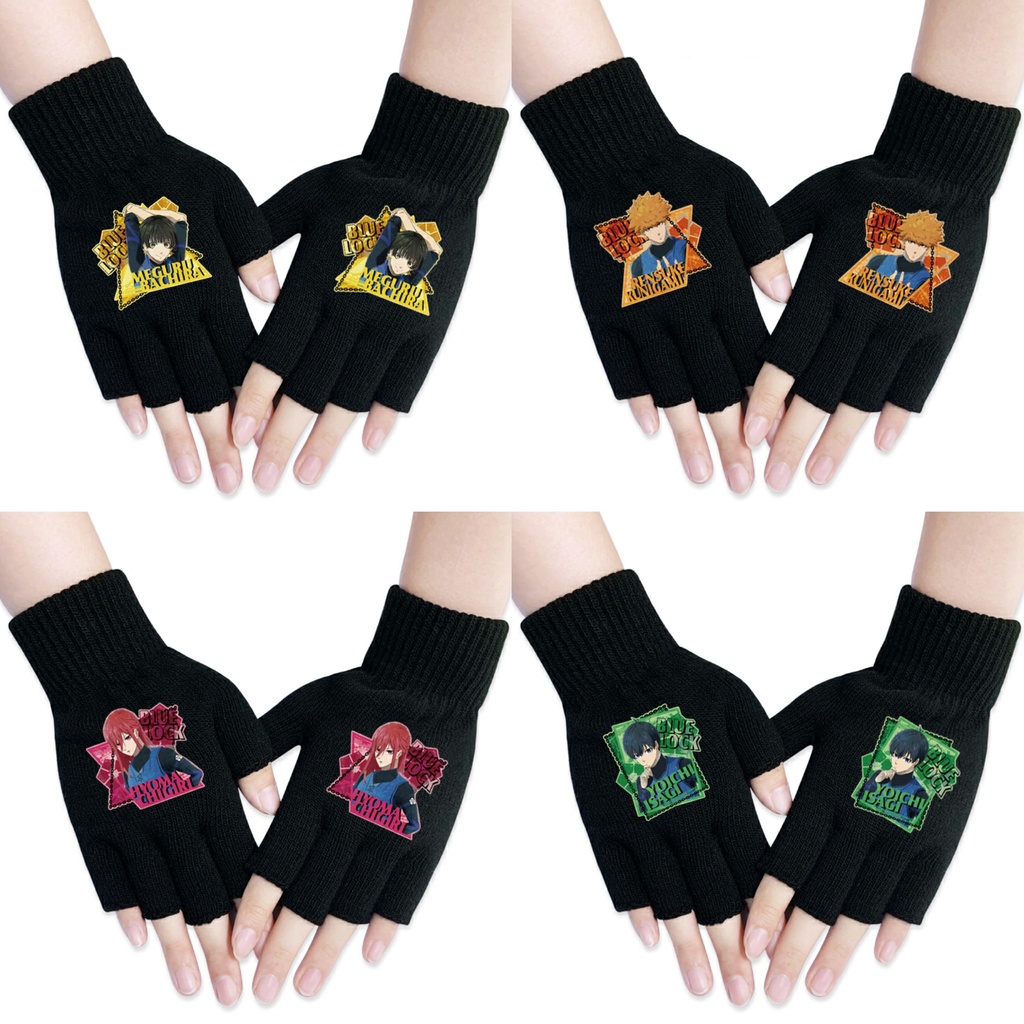 Găng tay len BLUE LOCK thời trang cá tính anime chibi ấm áp