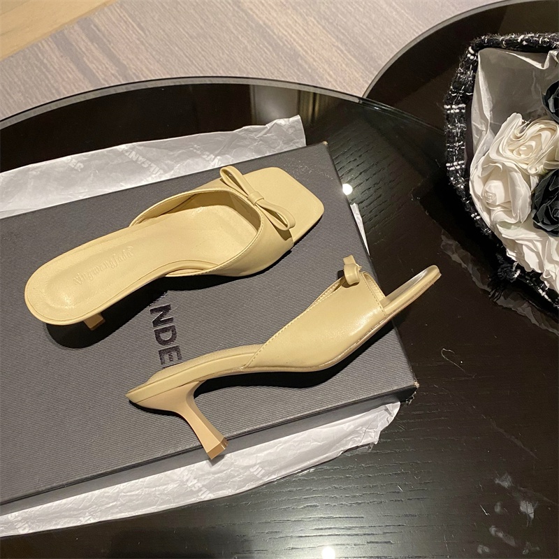 Giày Sandal Cao Gót Mũi Vuông Phong Cách Thời Trang Xuân Hè Mới 2023