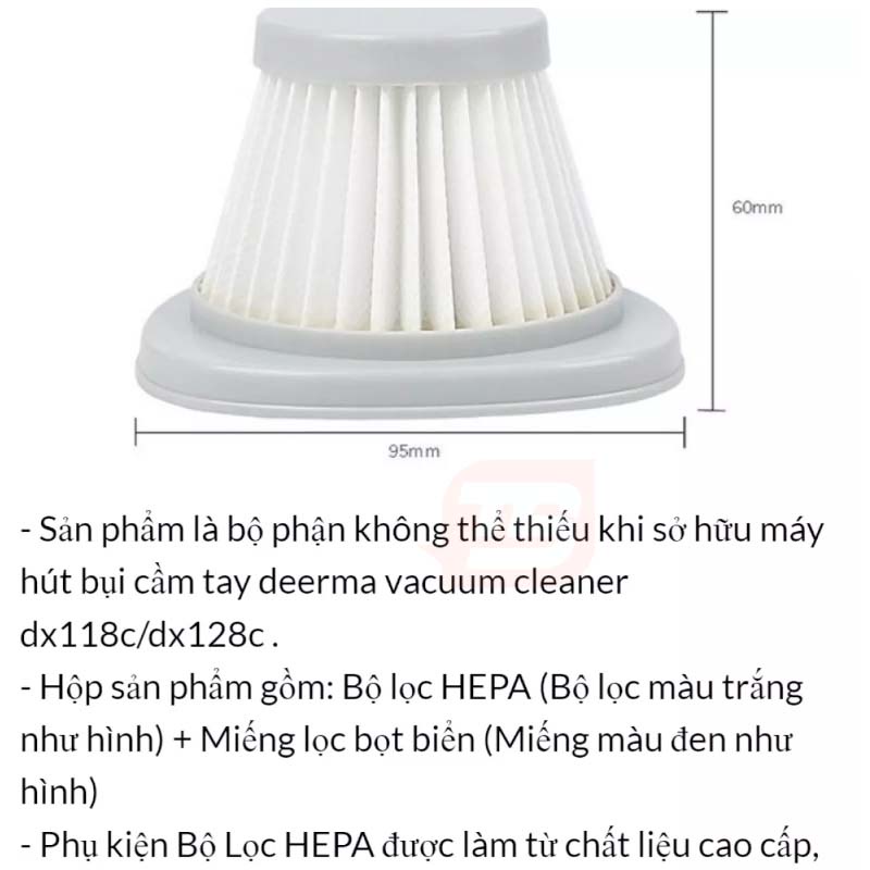 Lõi lọc Dx118c HEPA chuyên dụng thay cho máy hút bụi Deerma dx118c | BigBuy360 - bigbuy360.vn