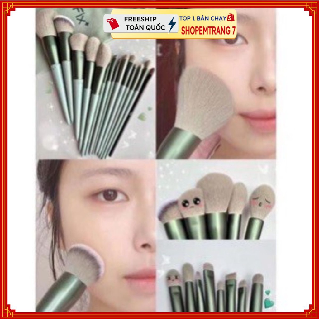 Bộ cọ trang điểm 13 cây của Fix có hộp và túi đựng