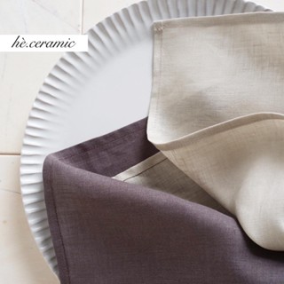  HÈ.CERAMIC   Khăn vải linen NAPKIN cho bàn ăn bàn tiệc. Khăn vải linen tưng premium sắc màu đơn giản. 