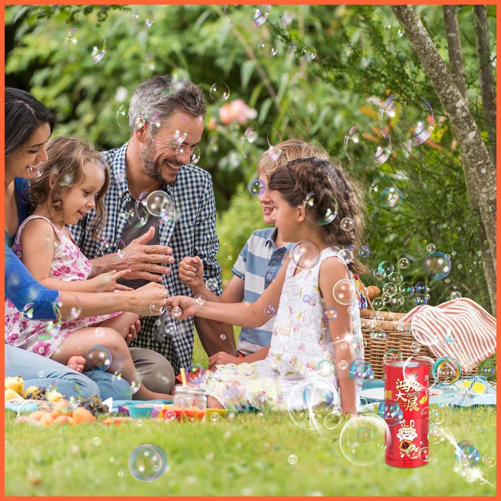 Máy Thổi Bong Bóng Hình Thỏ Có Âm Thanh Và Đèn LED 12 Lỗ Trang Trí Năm Mới