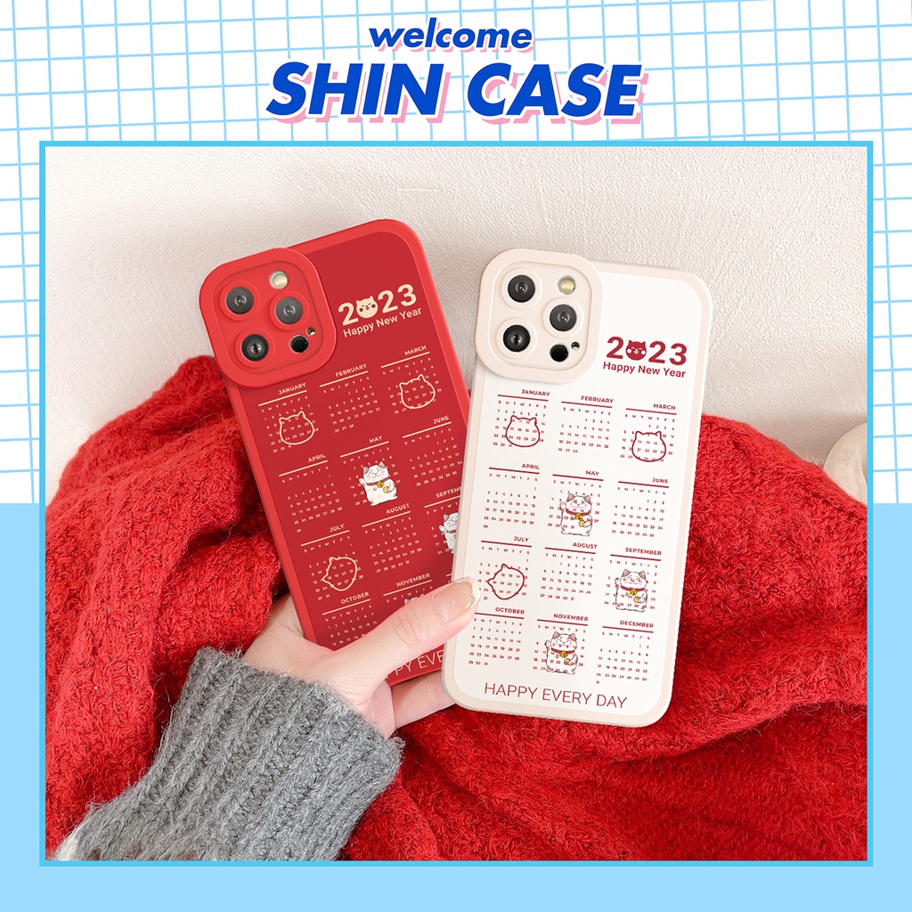 Ốp lưng iphone Lịch 2023 cạnh vuông 6/6plus/6s/6splus/7/7plus/8/8plus/x/xr/xs/11/12/13/pro/max/plus/promax/Shin/Case